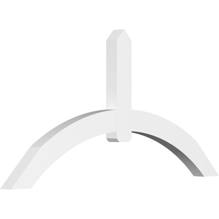 Ekena Millwork Archdale Architectural Grade PVC Gable Bracket, 84"W x 42"H x 4"D x 6"F, 12/12 Pitch GBP084X42X0406ARC00